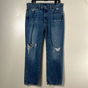 Levi’s 514 Distressed blue jean men’s 36x32